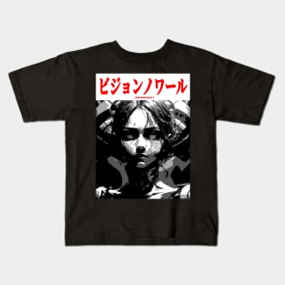 Cyberpunk Cyborg Girl Japanese Vaporwave Urban Aesthetic Kids T-Shirt